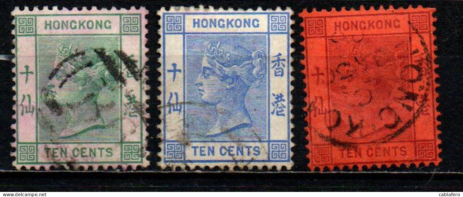 HONG KONG - 1882 - TEN CENTS - USATI - Gebraucht