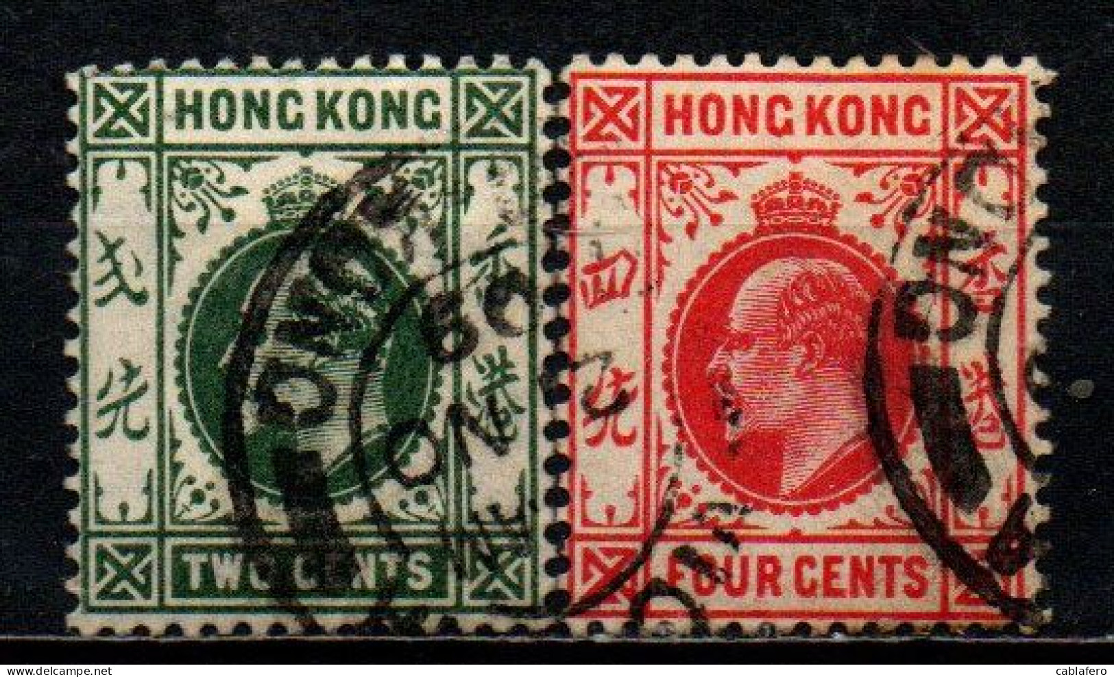 HONG KONG - 1904 - EFFIGIE DEL RE EDOARDO VII - Multiple Crown And C A - USATI - Gebruikt