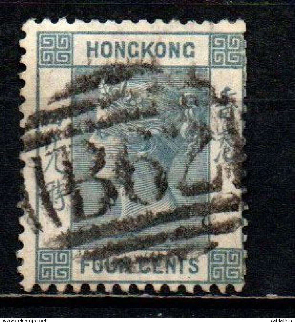 HONG KONG - 1863 - FOUR CENTS - USATO - Usados