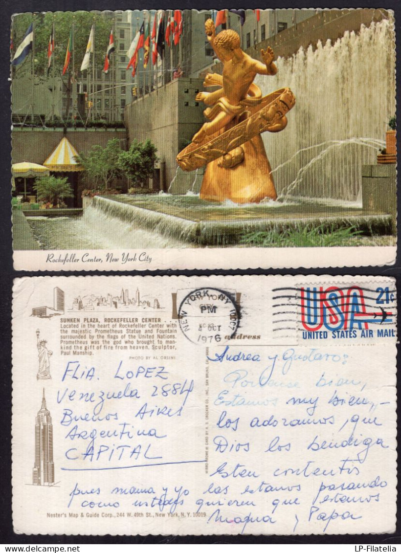 United States - 1976 - Sunken Plaza - Rockefeller Center - Places & Squares