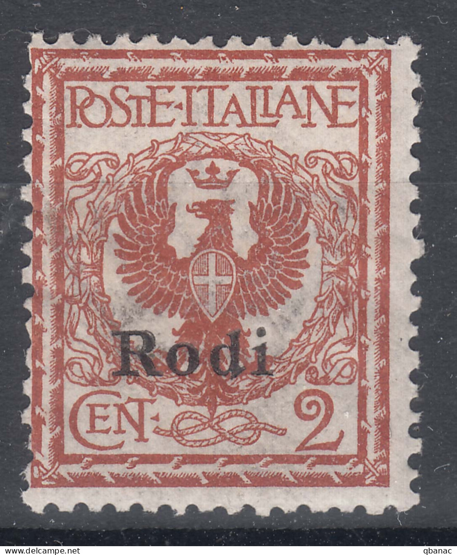 Italy Colonies Egeo Aegean Islands Rhodes (Rodi) 1912 Sassone#1 Mi#3 X Mint Hinged - Egeo (Rodi)