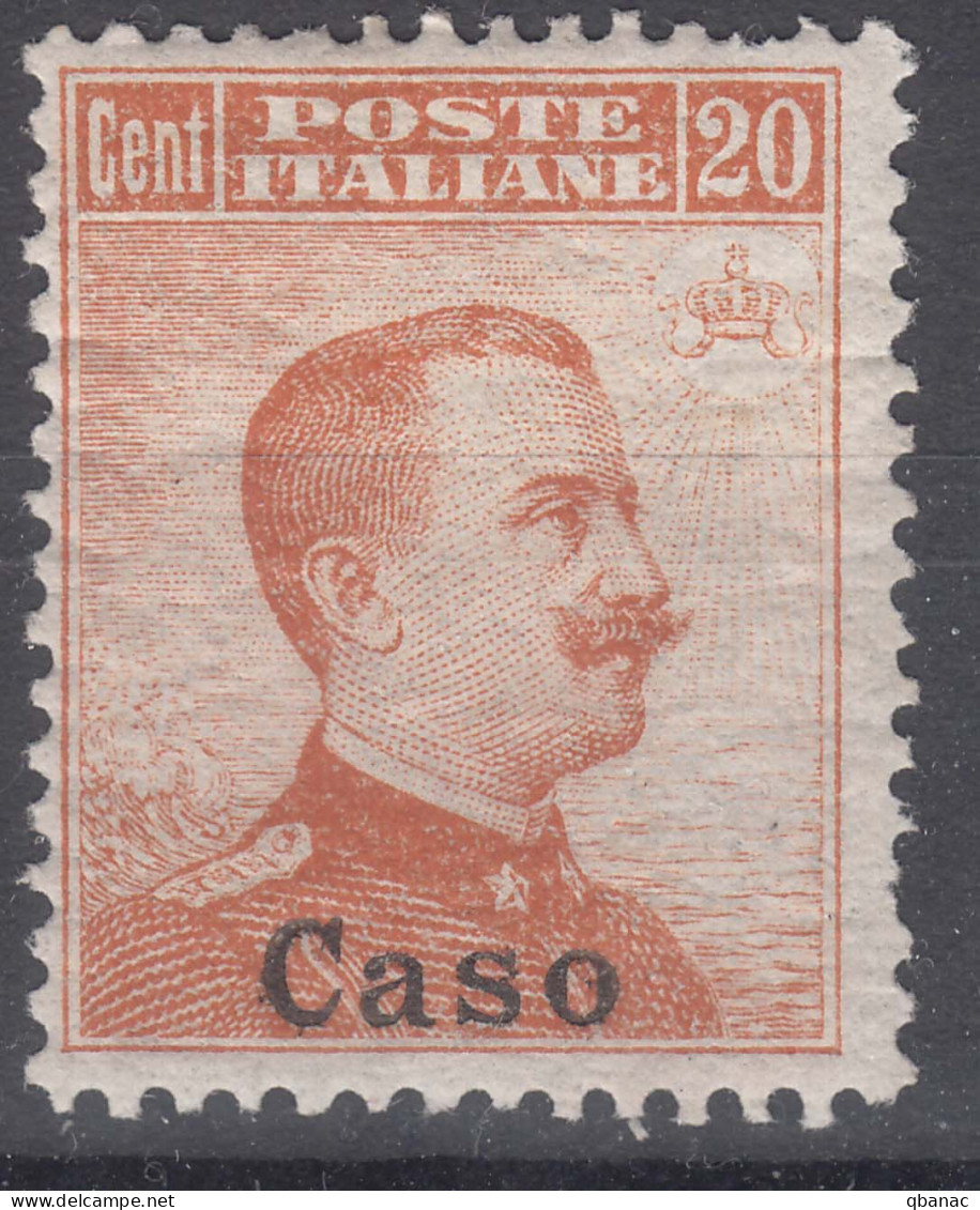 Italy Colonies Aegean Islands Caso 1916/1917 Sassone#9 Mi#11 II (without Watermark) Mint Hinged - Aegean (Caso)