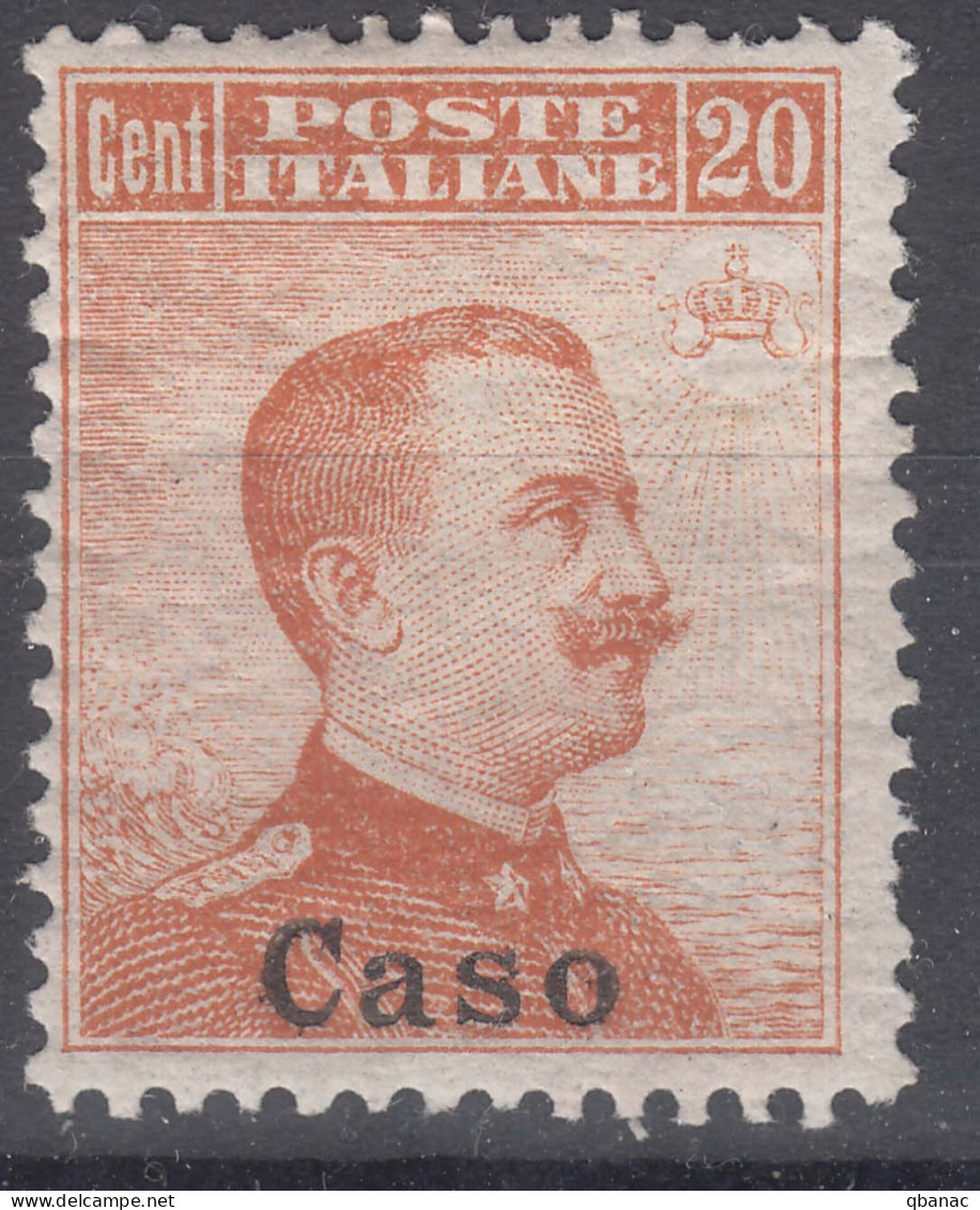 Italy Colonies Aegean Islands Caso 1916/1917 Sassone#9 Mi#11 II (without Watermark) Mint Hinged - Egeo (Caso)