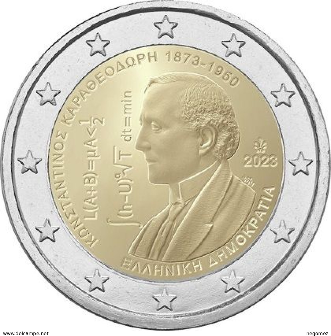 Pièce De 2 Euros Commémorative Grèce 2023 : Constantin Carathéodory - Greece