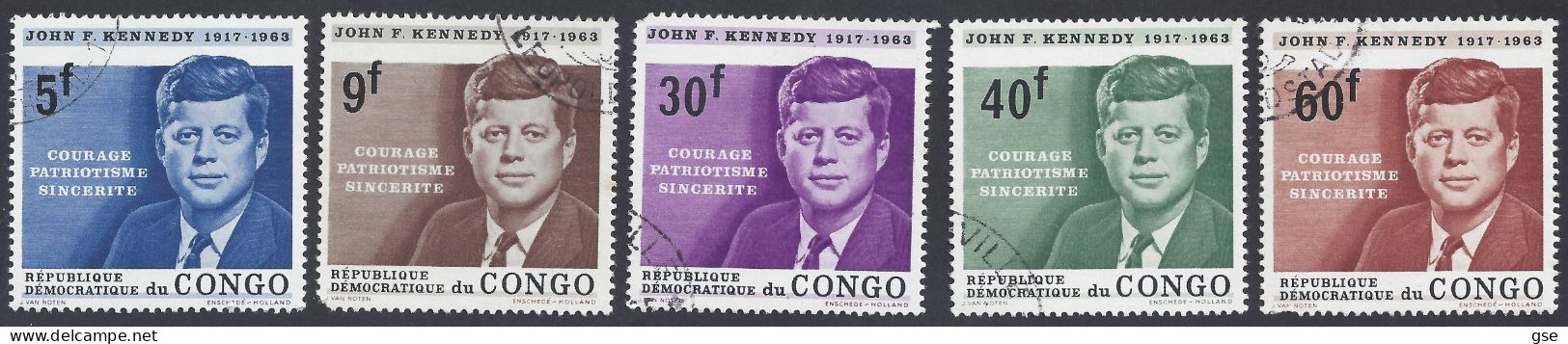 REP. DEM. CONGO 1964 - Yvert 567/72° - Kennedy | - Usados