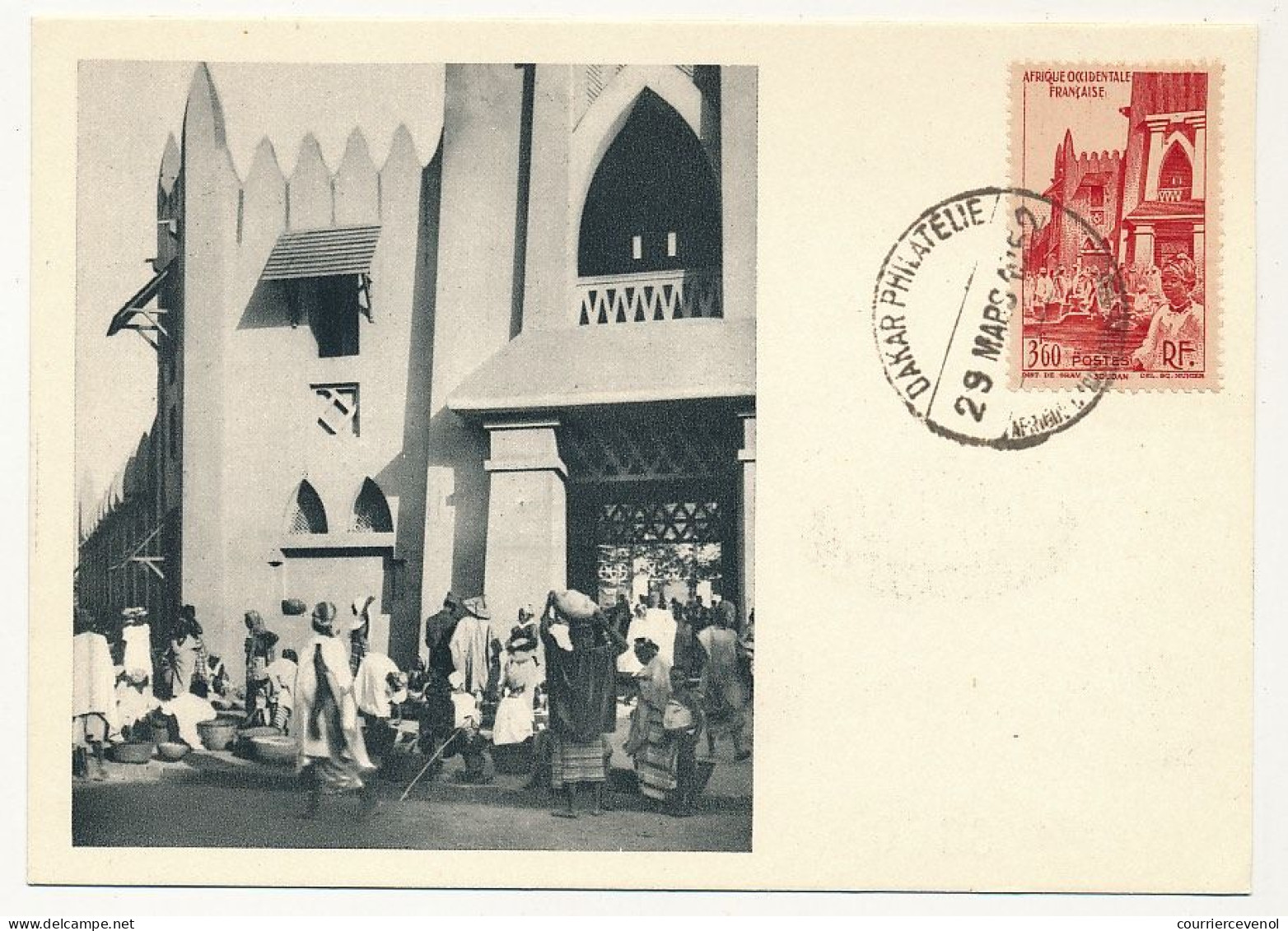 AOF => Carte Maximum Publicitaire IONYL - Soudan Français - Le Marché De Bamako - (DAKAR) 1952 - Briefe U. Dokumente