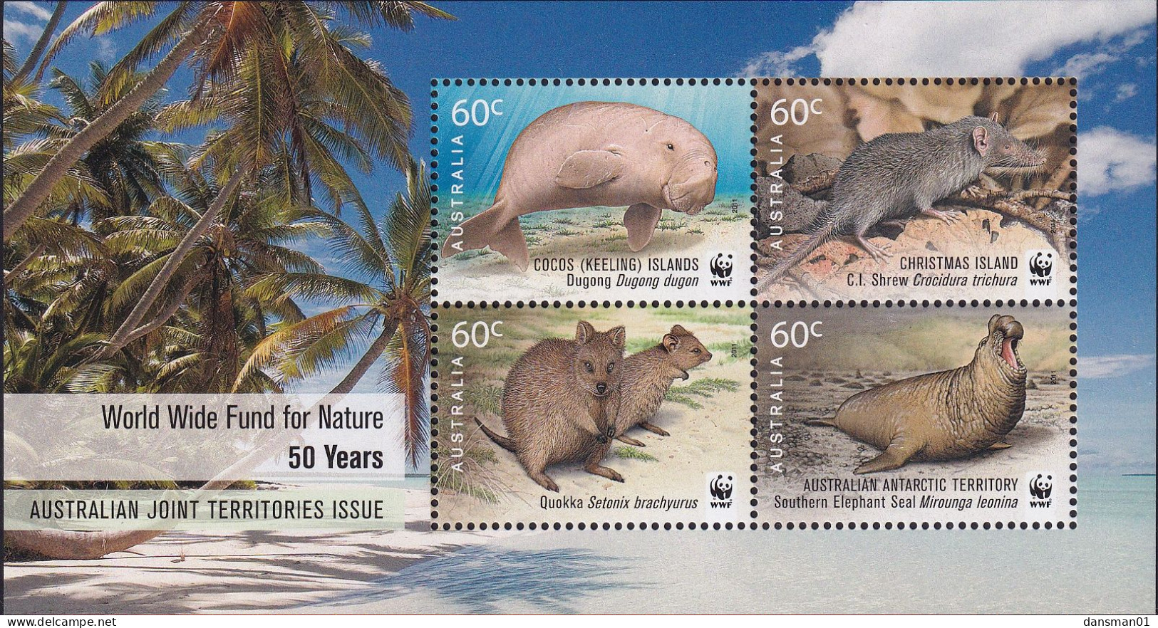 Australia 2011 WWF Sc 3564d Mint Never Hinged - Mint Stamps