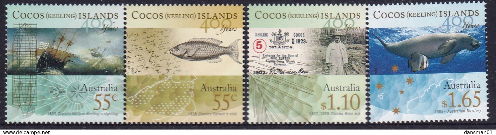 Cocos (Keeling) Islands 2009 History Of Cocos Sc 351-53 Mint Never Hinged - Cocos (Keeling) Islands