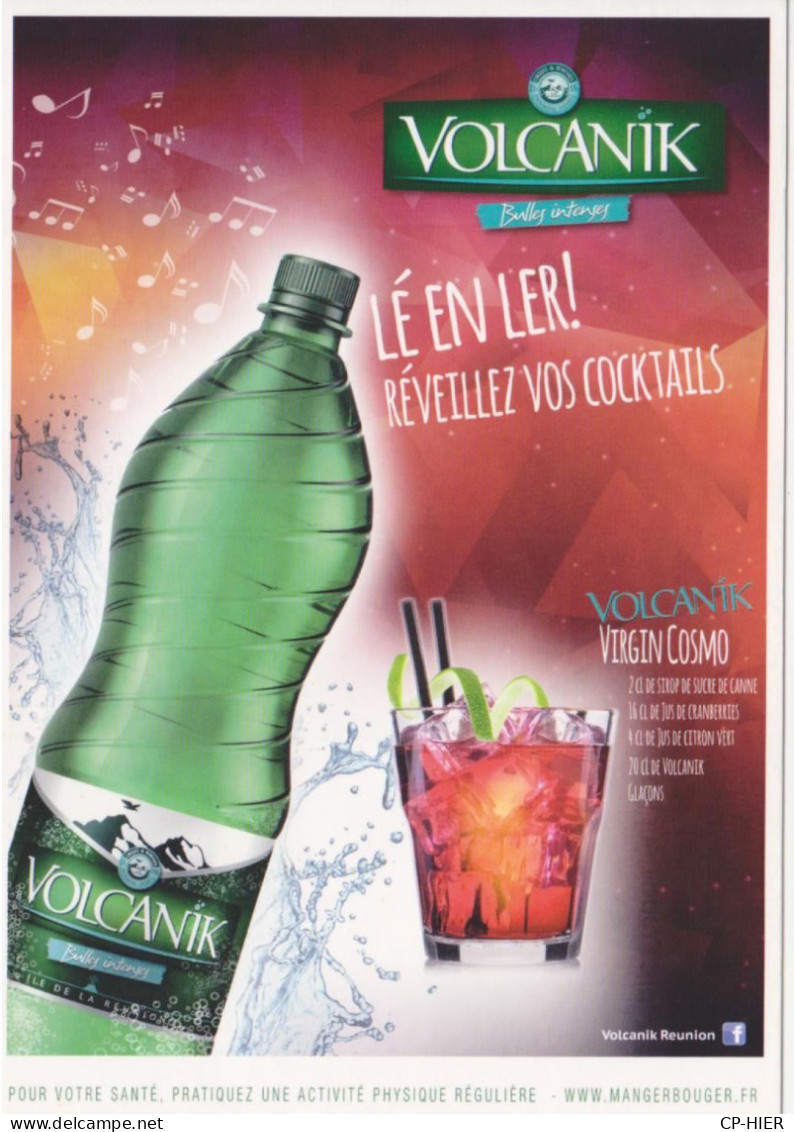 Carte Postale -   ILE DE LA REUNION - VOLKANIC - 1 L - EAU PETILLANTE POUR COCKTAILS - VIRGIN COSMO - Manifesti