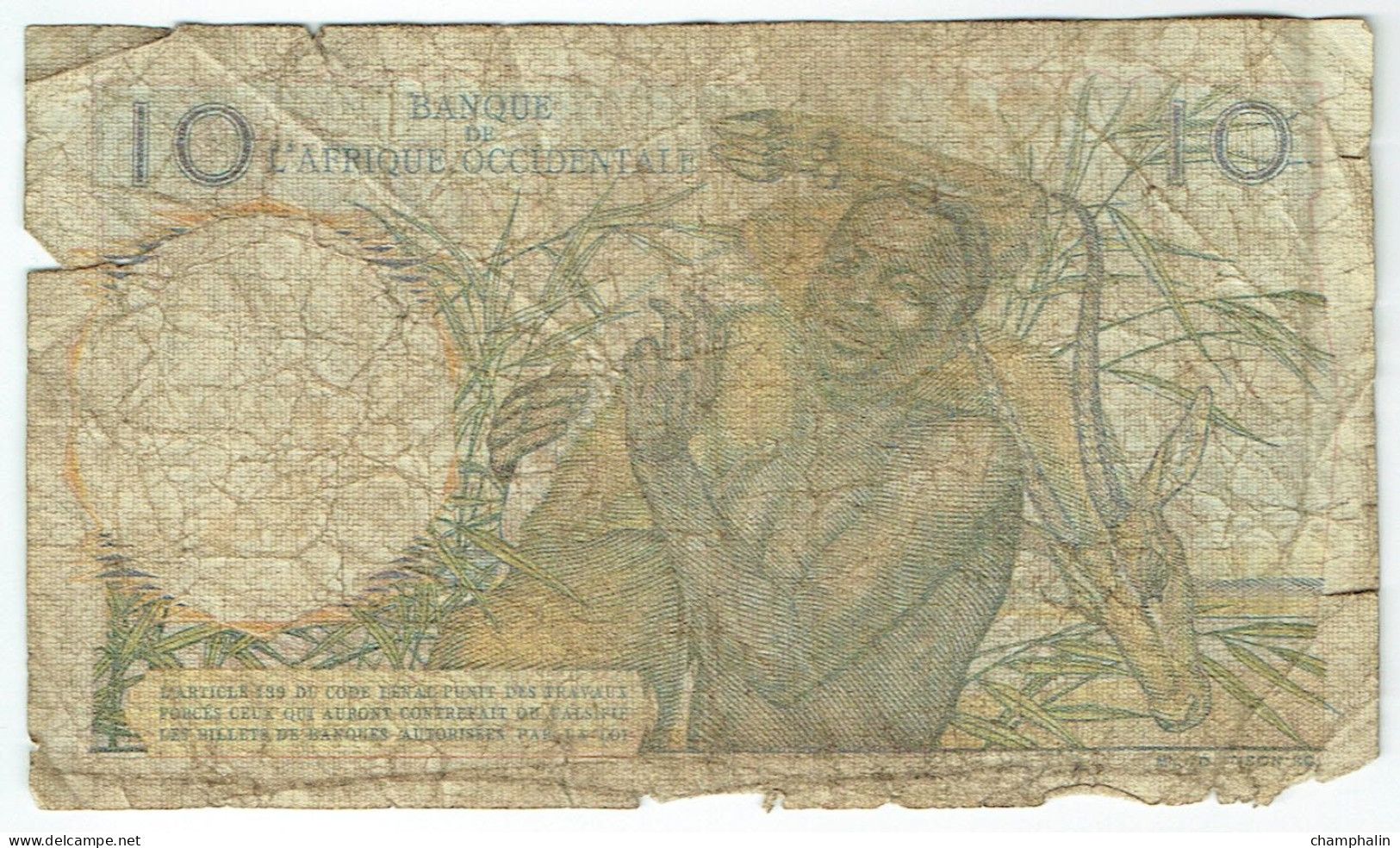 Etats D'Afrique De L'Ouest - Billet De 10 Francs Banque De L'Afrique Occidentale - 27 Décembre 1948 - P37 - États D'Afrique De L'Ouest