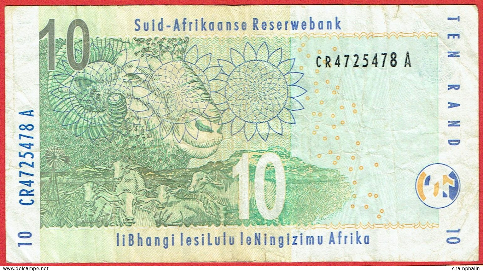 Afrique Du Sud - Billet De 10 Rand - Non Daté (1999) - P123b - Sudafrica