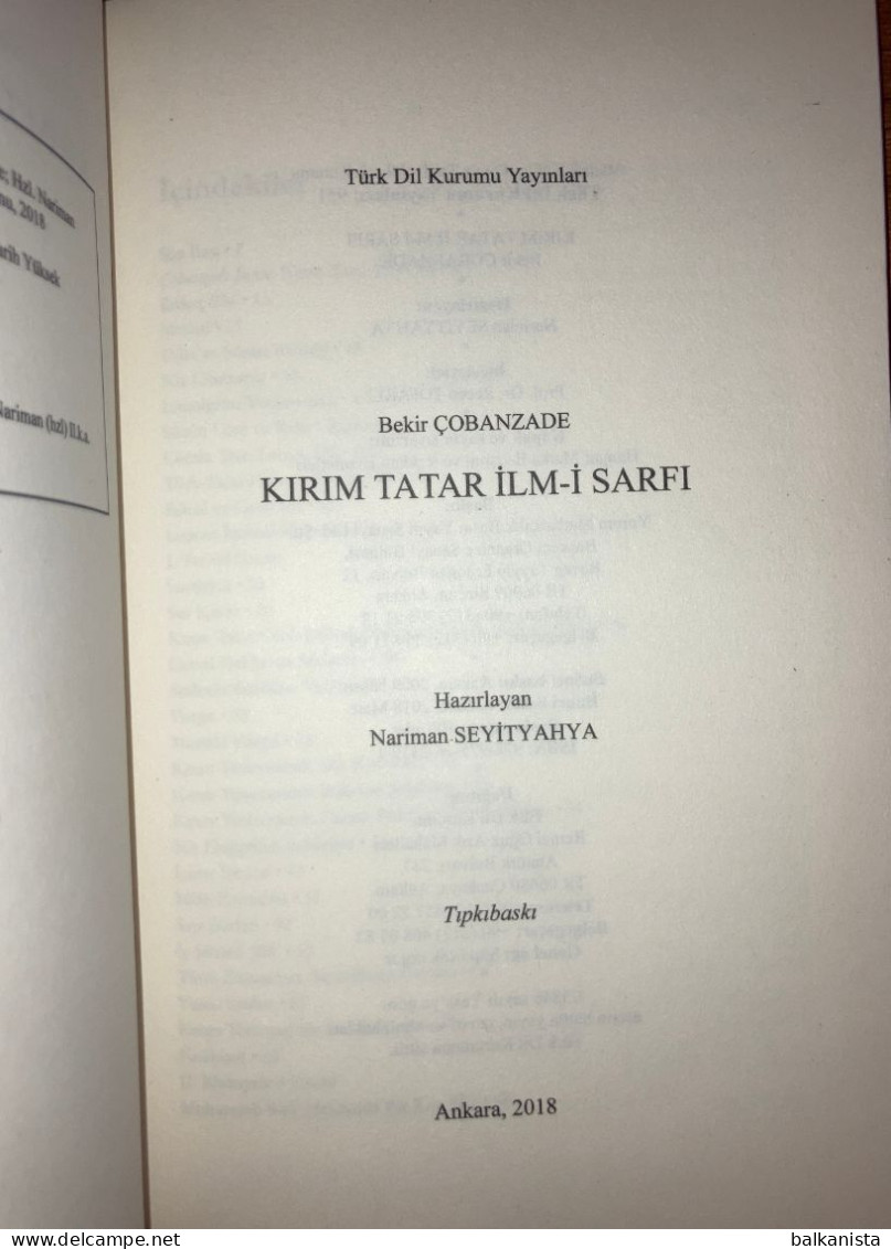 Kirim Tatar Ilmi Sarfi Crimean Tatar Grammar - Turkish - Cultura