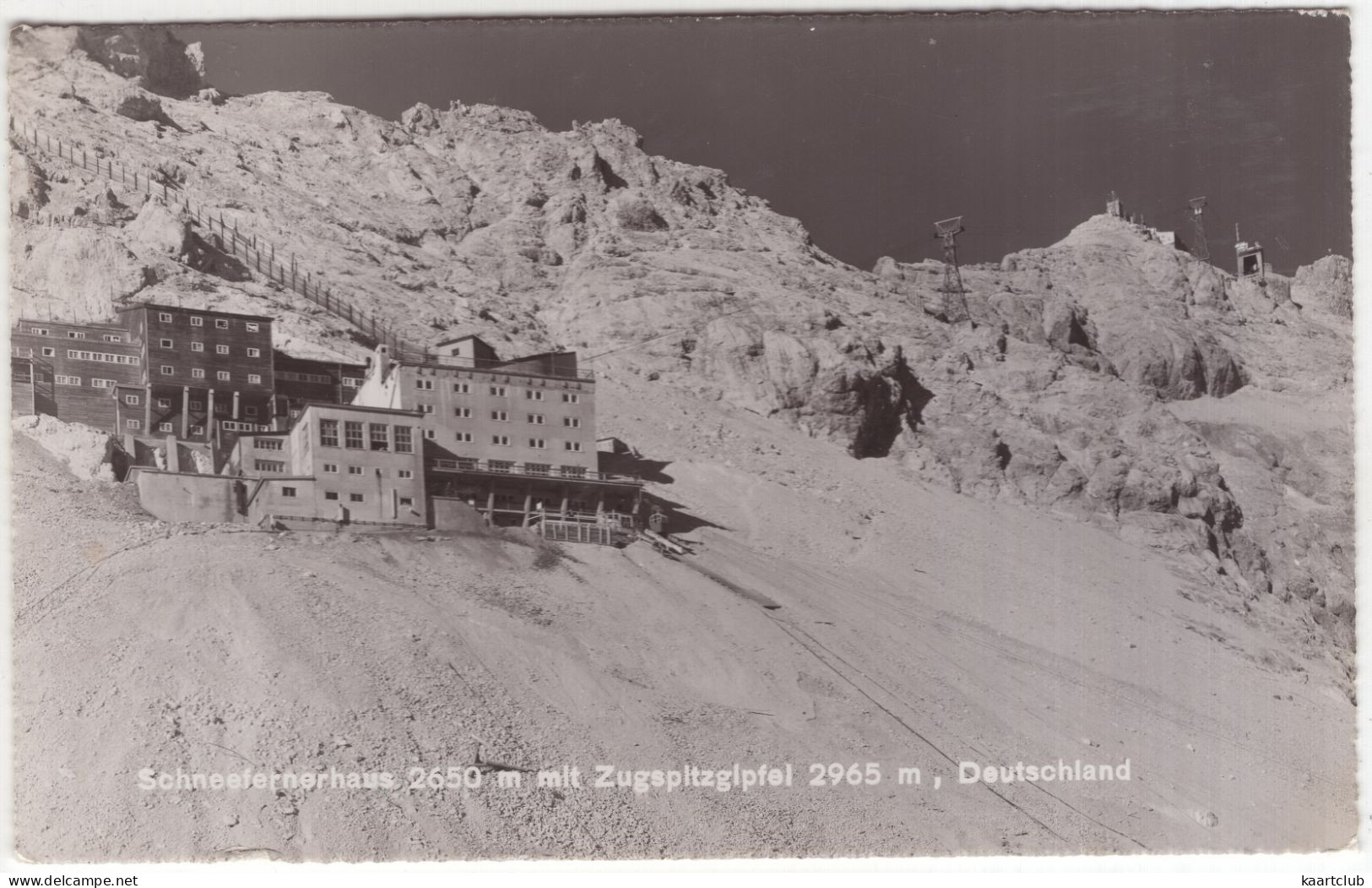 Schneefernerhaus 2650 M Mit Zugspitzgipfel 2965 M, Deutschland - (Tirol, Österreich/Austria) - 1954 - Lermoos