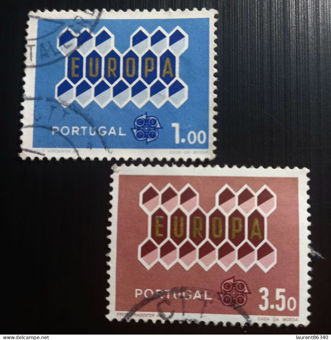 Portugal 1962 EUROPA Stamps - Modèle: Fred Kradolfer X 2 Used - Usado