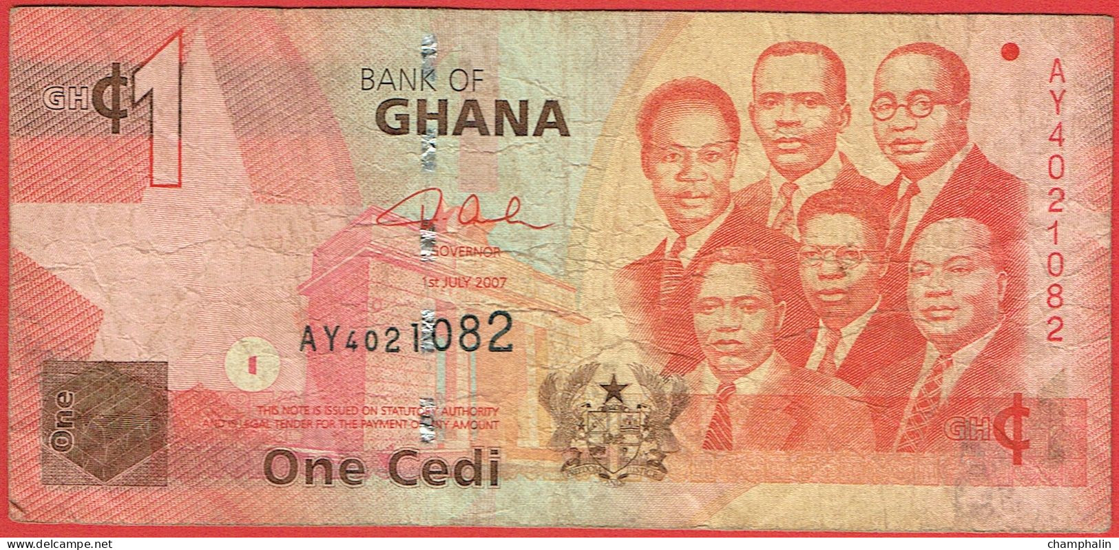 Ghana - Billet De 1 Cedi - 1er Juillet 2007 - P37a - Ghana