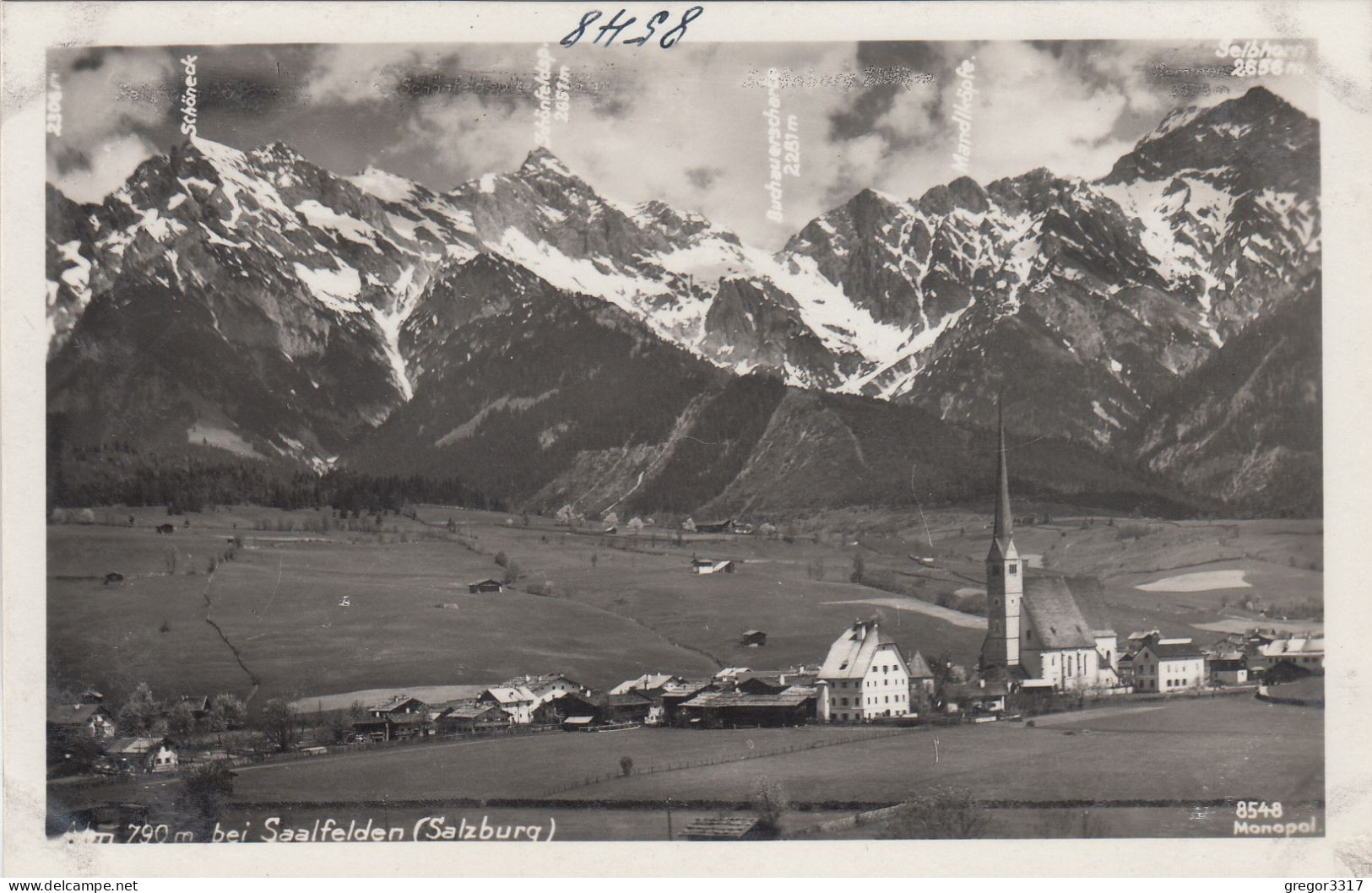 D7366) ALM Bei SAALFEDEN - Salzburg - FOTO AK - BErge Häuser Kirche - Saalfelden