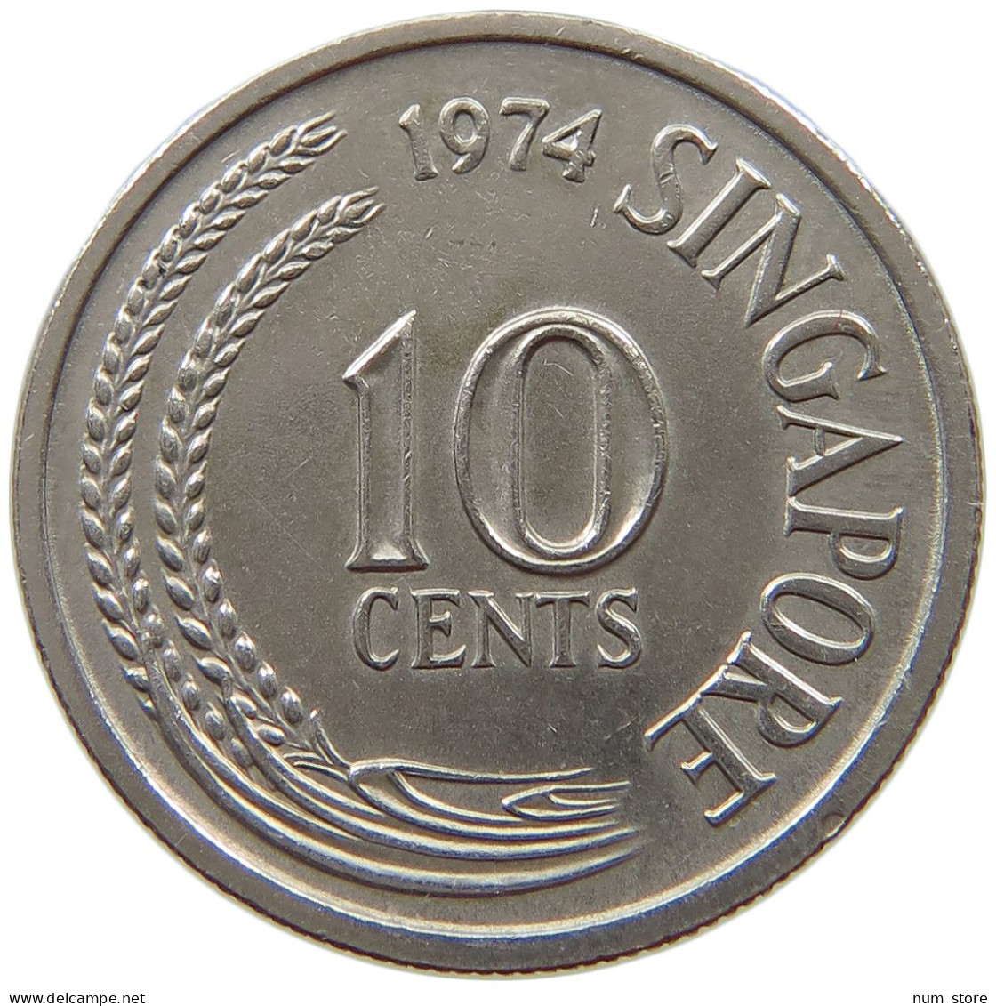 SINGAPORE 10 CENTS 1974  #a017 0899 - Singapore