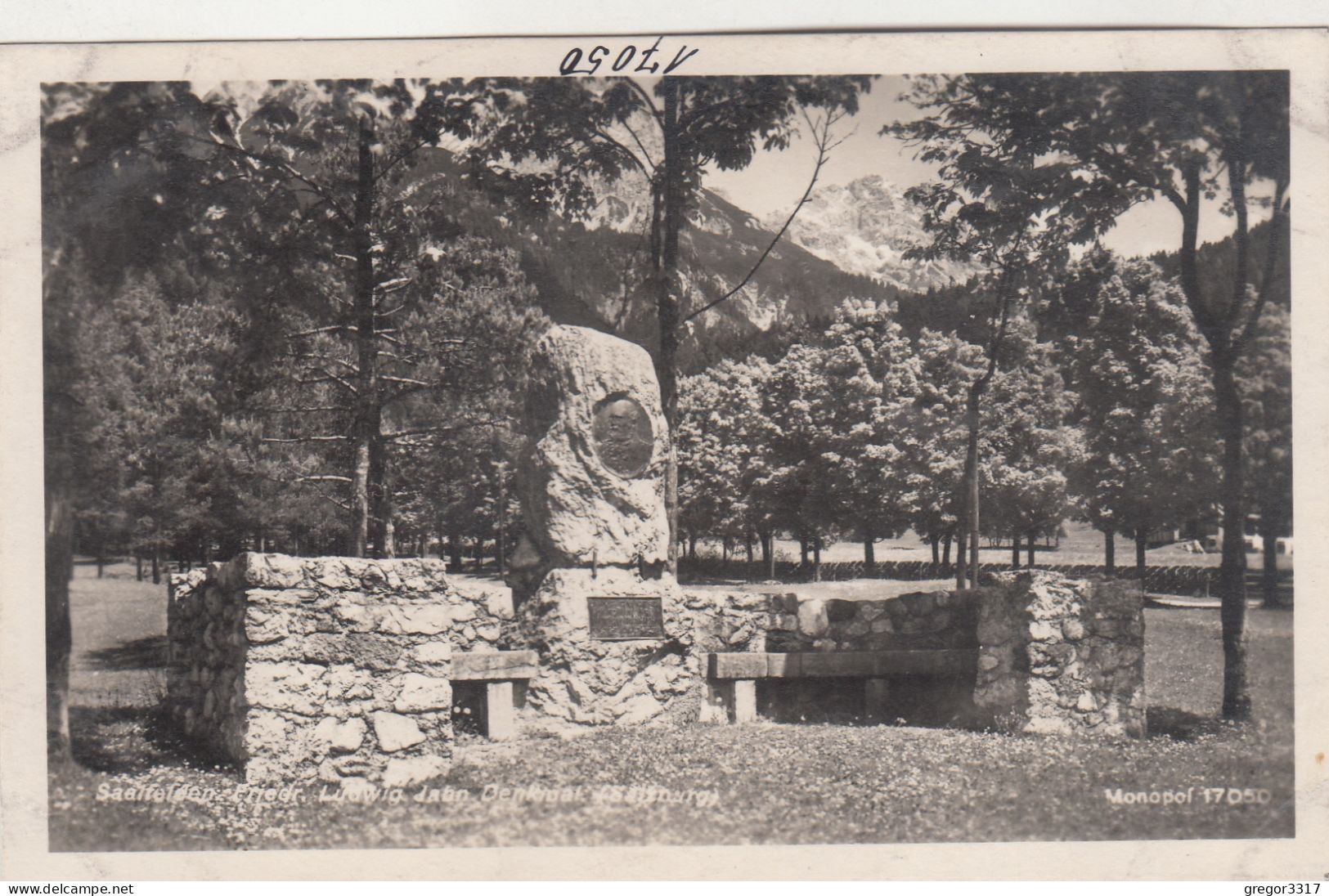 D7376) SAALFELDEN - Ludwig JAHN Denkmal - Alte FOTO AK - Saalfelden