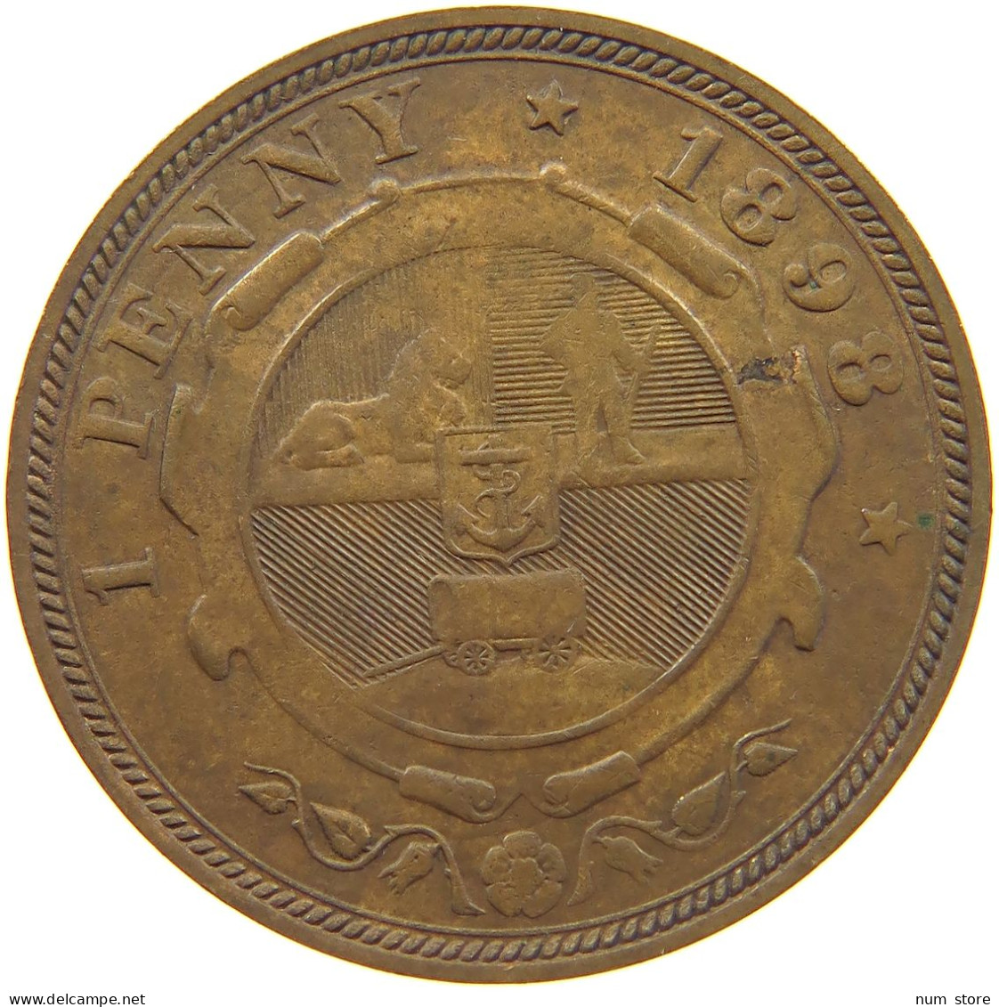 SOUTH AFRICA PENNY 1898  #c045 0483 - Afrique Du Sud