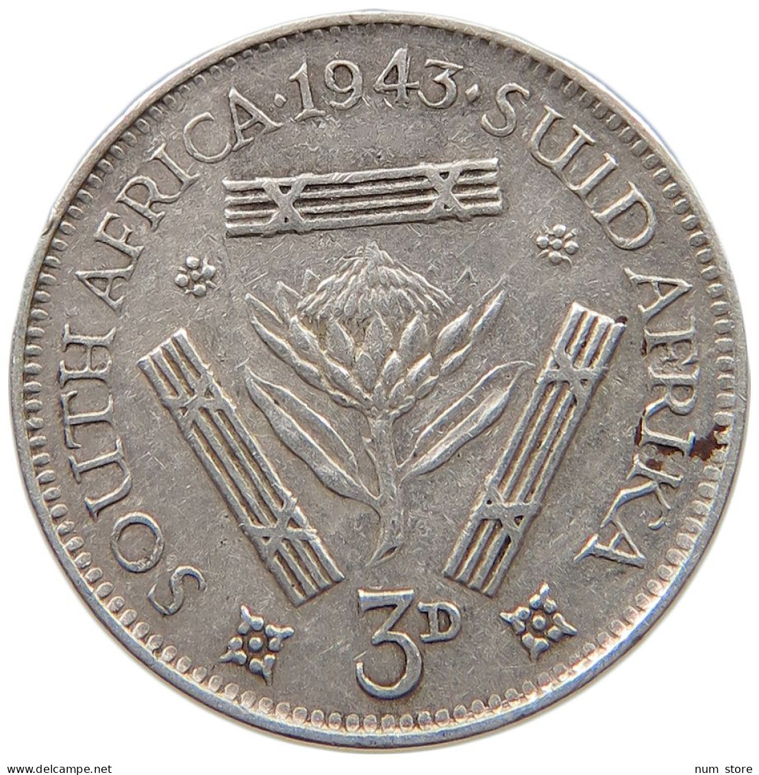 SOUTH AFRICA 3 PENCE 1943 George VI. (1936-1952) #c034 0489 - Afrique Du Sud