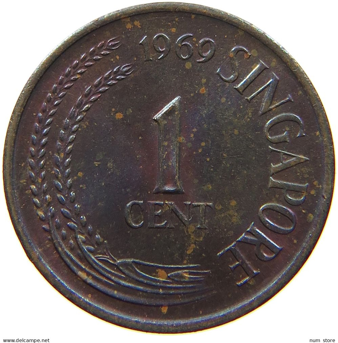 SINGAPORE CENT 1969  #s067 0435 - Singapur