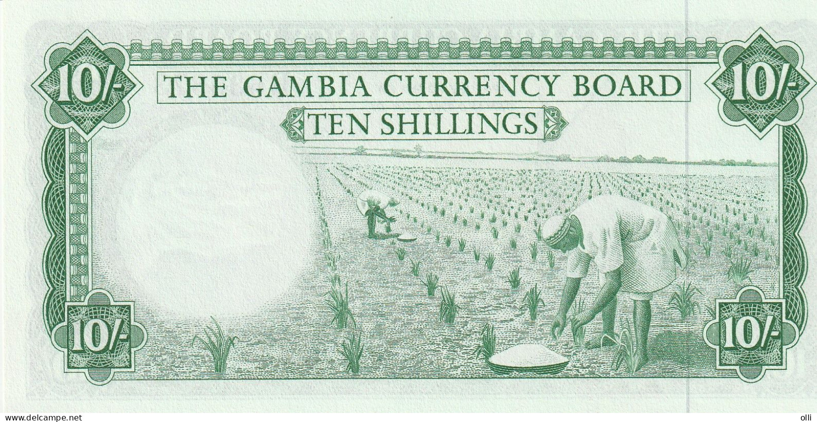 GAMBIA - 10 Shillings Nd./1965-1970  P-1 UNC - Gambia