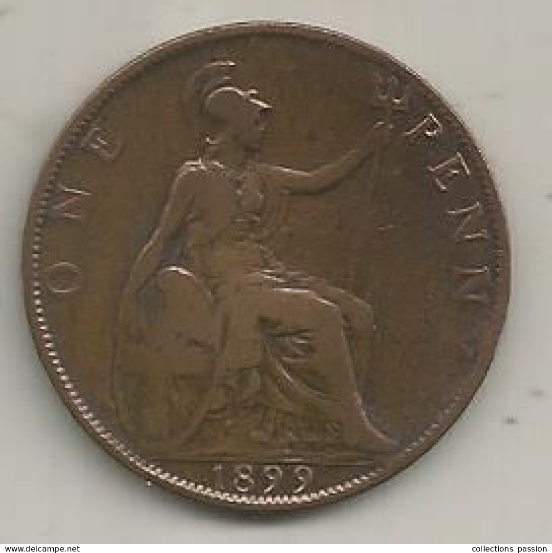 Monnaie, Grande Bretagne, Victoria, 1899, One, 1 Penny, 2 Scans - Altri & Non Classificati