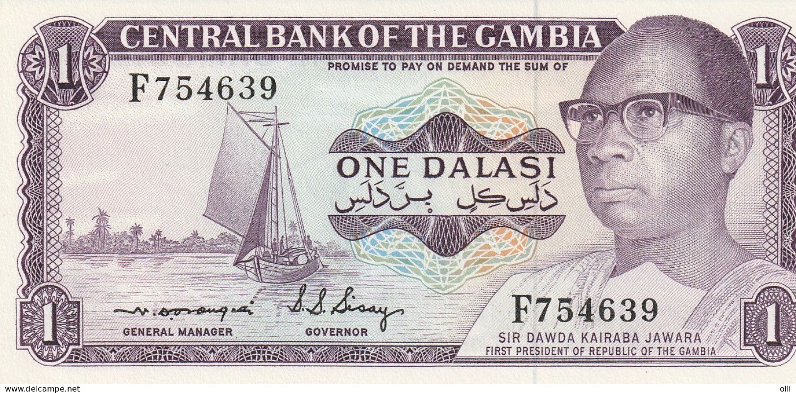 Gambia 1 Dalasis 1978 P-4 UNC - Gambie