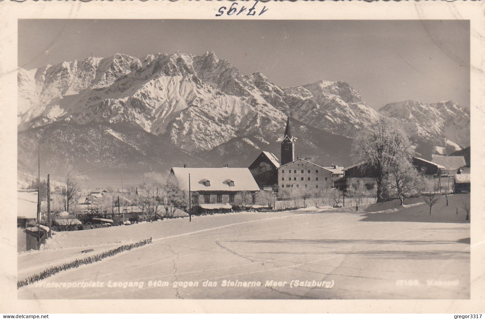 D7387) LEOGANG - Gegen Das Steinerne Meer - Häuser U. Kirche - FOTO AK Alt - Leogang