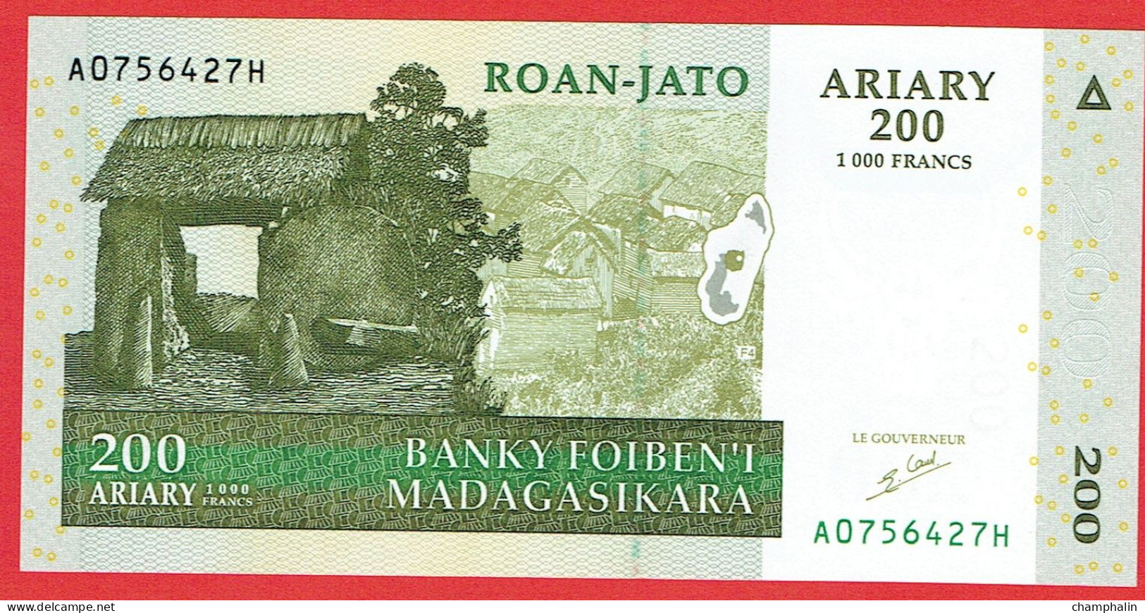 Madagascar - Billet De 200 Ariary (1000 Francs) - 2004 - P87 - Neuf - Madagascar