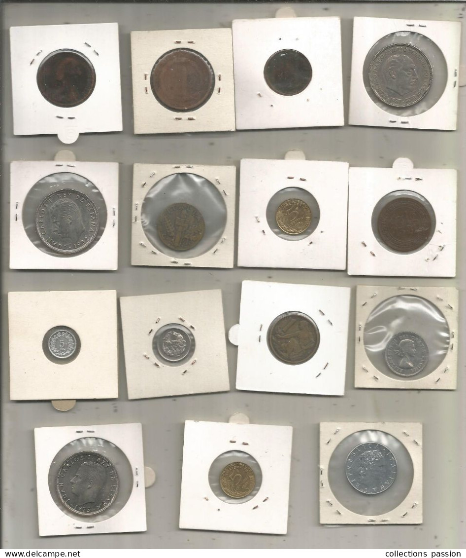 Monnaie, LOT DE 15 MONNAIES, 2 Scans, Frais Fr 4.75 E - Kilowaar - Munten