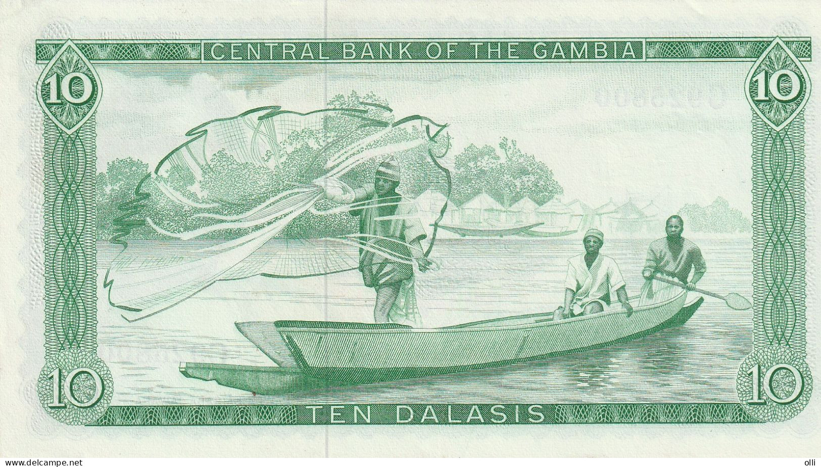 Gambia 10 Dalasis ND/1972-86 P6c AU - Gambia
