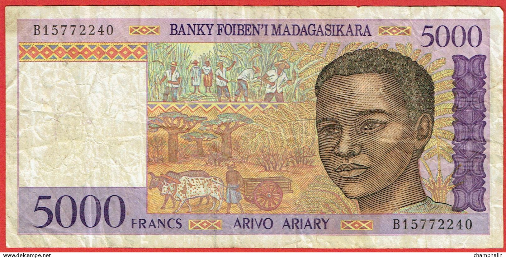 Madagascar - Billet De 5000 Francs (1000 Ariary) - Non Daté (1995) - P78 - Madagaskar