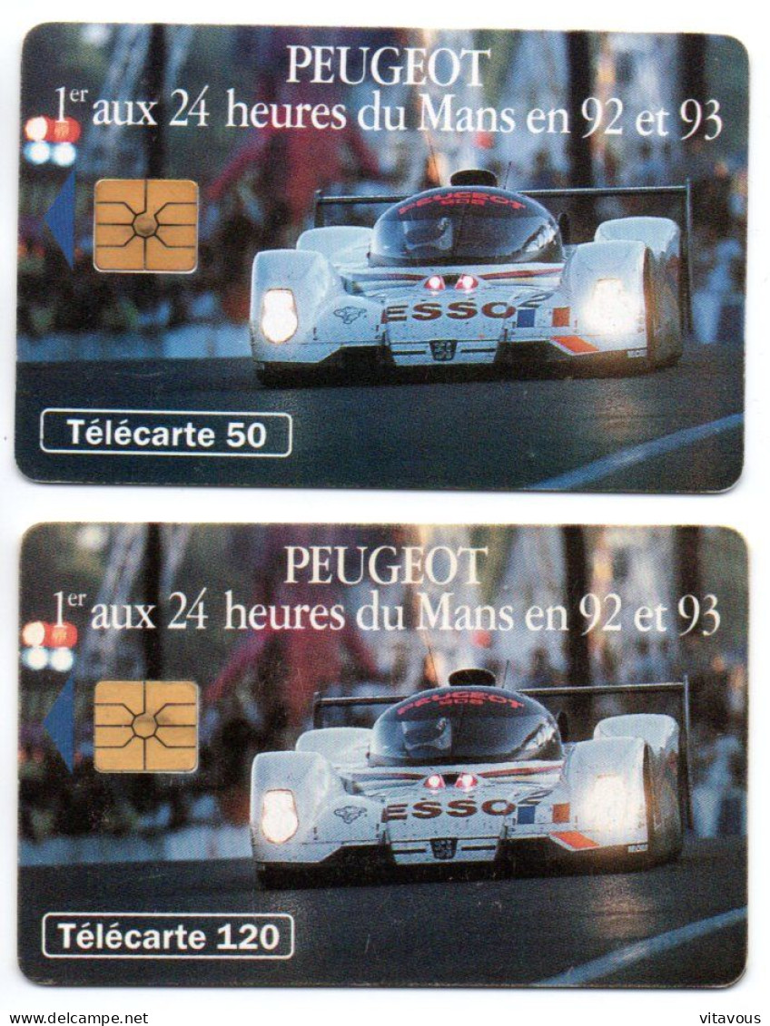 Peugeot 24 Heures Du Mans 92/93 - 2 Télécartes France 1993 Phonecard (salon 381) - 1993