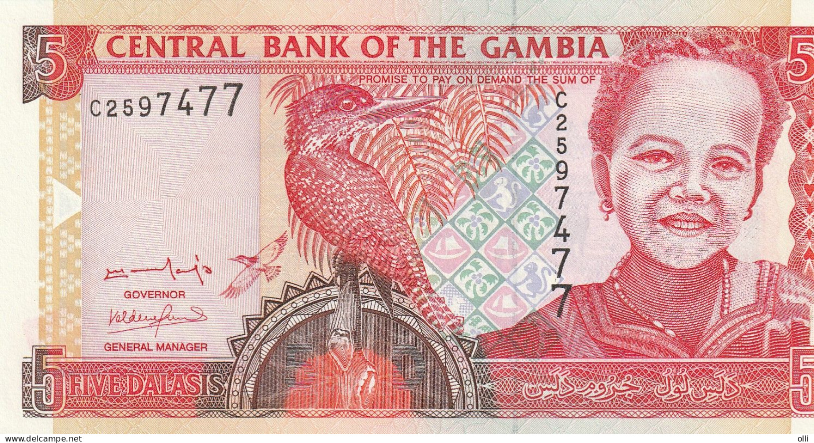 Gambia, 5 Dalasis, ND/1996, P-16 UNC - Gambie