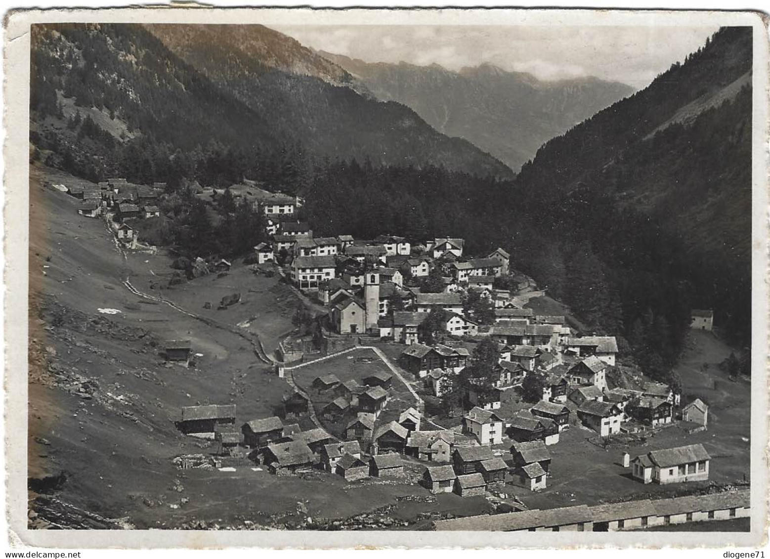 Bosco Gurin Pension Edelweiss 1943 GF Rara - Bosco/Gurin