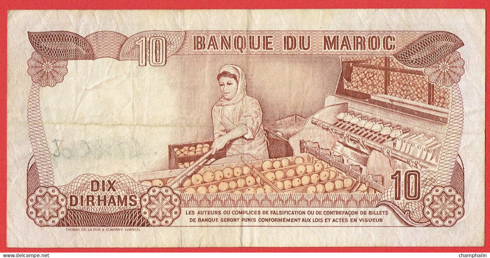 Maroc - Billet De 10 Dirhams - Hassan II - 1985 - P57b - Maroc