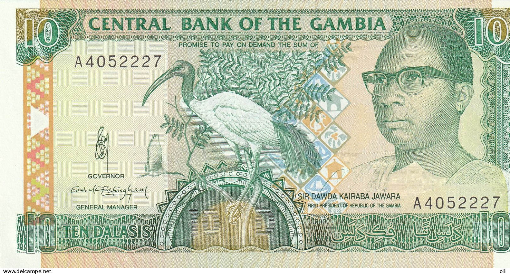 Gambia 10 Dalasi  ND/1991-1995 P-13  UNC - Gambie