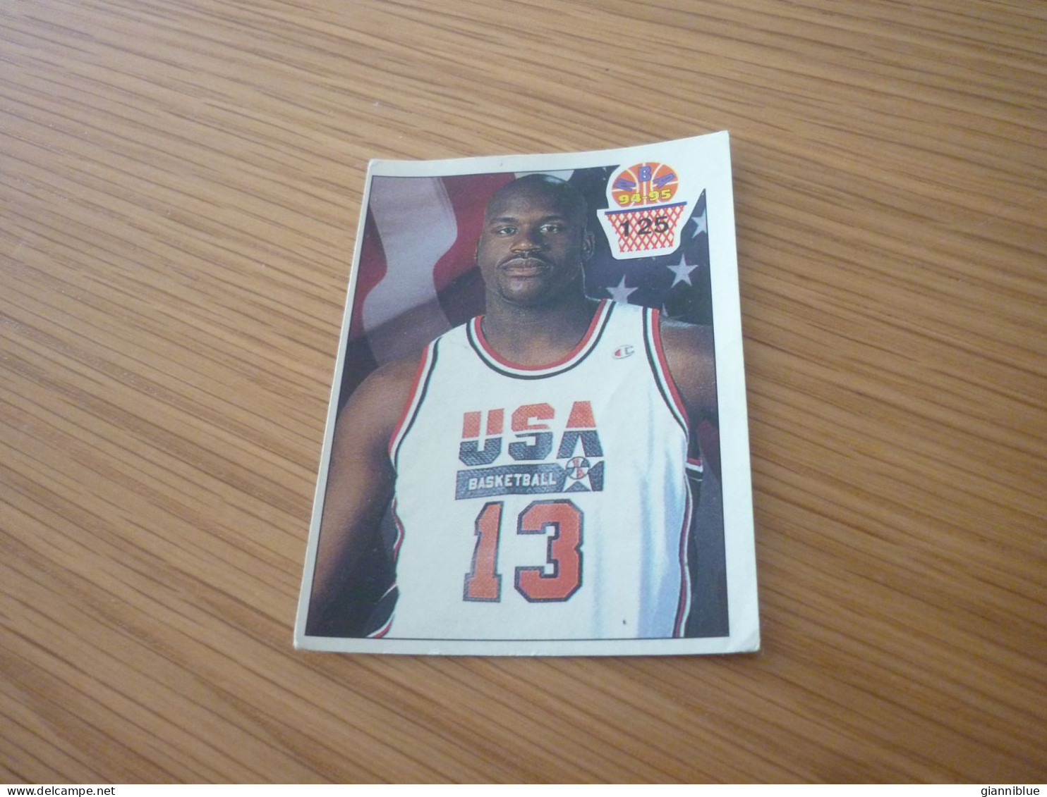 Shaquille O'Neal USA U.S.A. Dream Team NBA Basket 94-95 Rare Greek Edition No Panini Basketball Unstuck Sticker #125 - 1990-1999