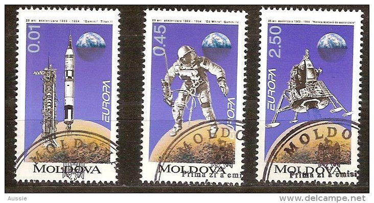 Moldova Moldavie 1994 Yvertn° 96-98 (°) Used Oblitéré  Cote 5,40 Euro Cept Europa - 1994