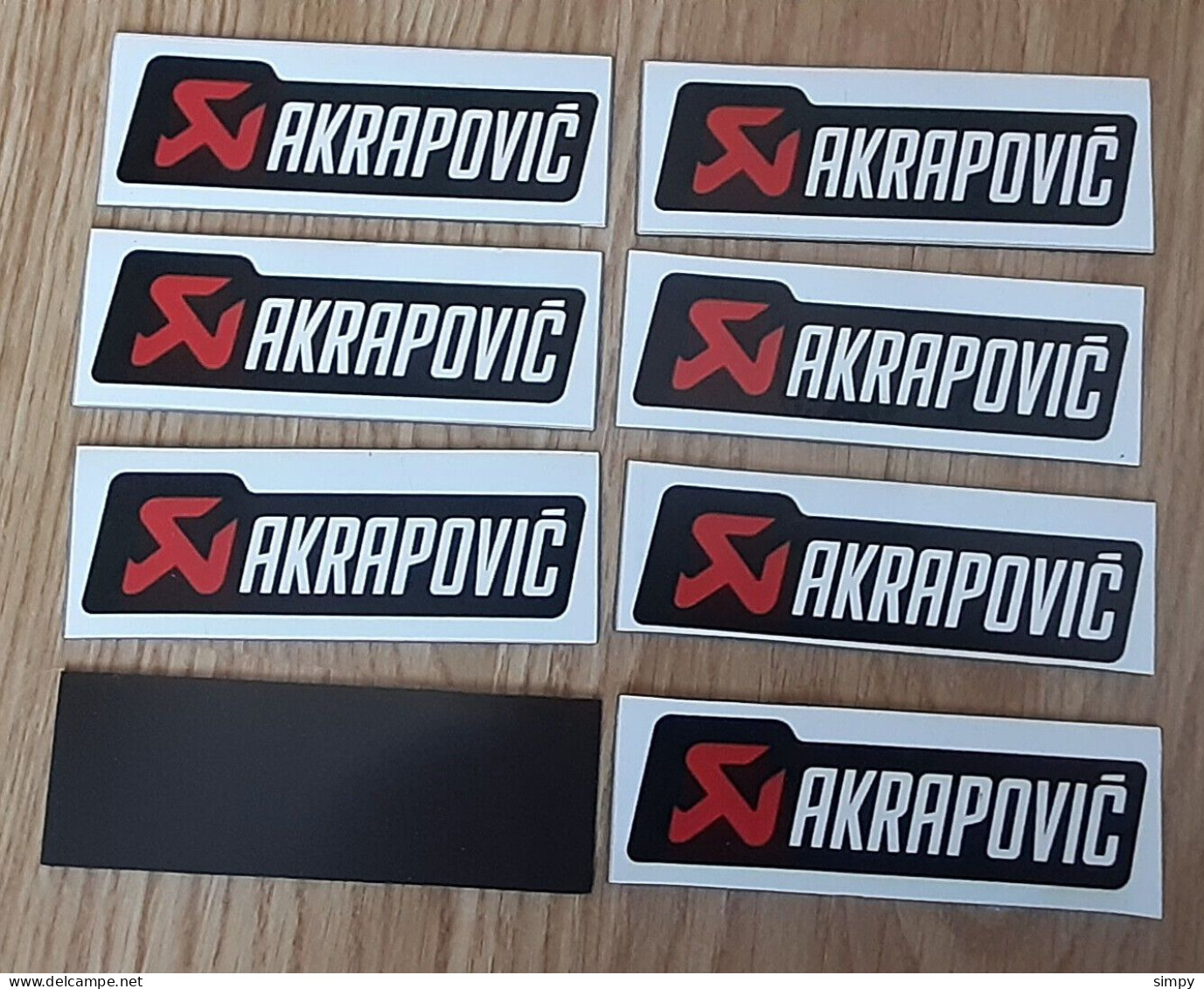 Akrapovic 8x Magnet Exhaust Decal Size 100x35mm - Magnets