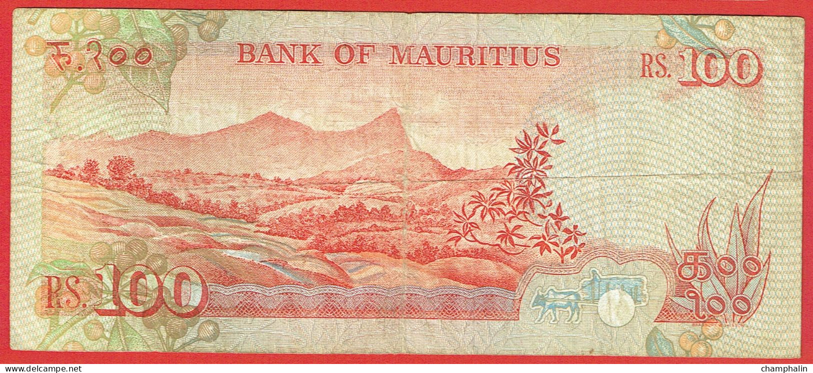 Ile Maurice - Billet De 100 Rupees - Non Daté (1986) - P38 - Mauricio