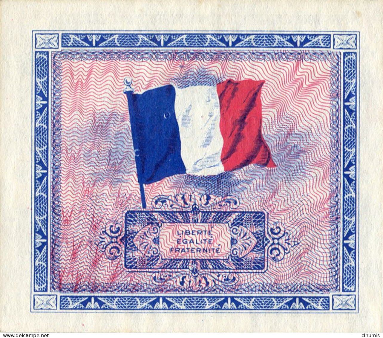 2 Francs Drapeau 1944, Série 2, N° 03010036 - 1944 Drapeau/Francia