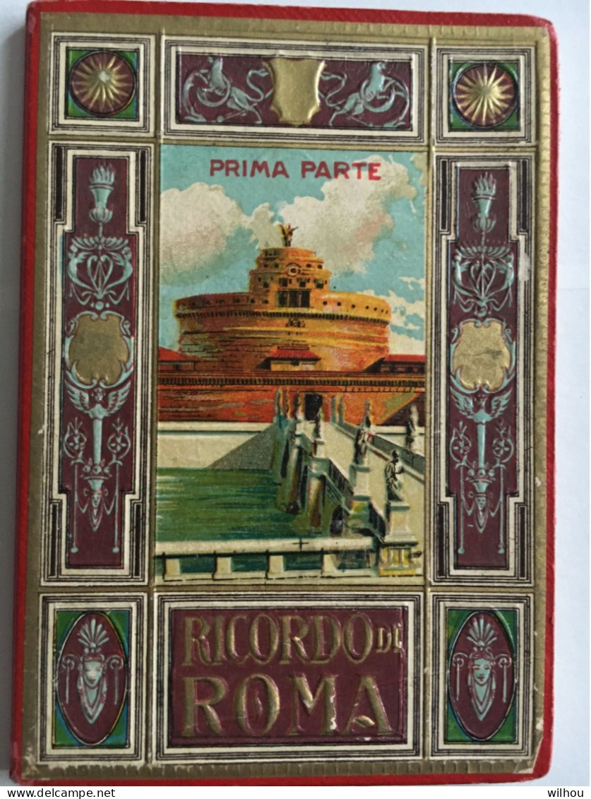 DEPLIANT ANCIEN DE DE 28 CARTES + 1 Grand PANORAMA NOIR ET BLANC DE ROME  Au Dos De Chaque Carte Les Explications - Viste Panoramiche, Panorama