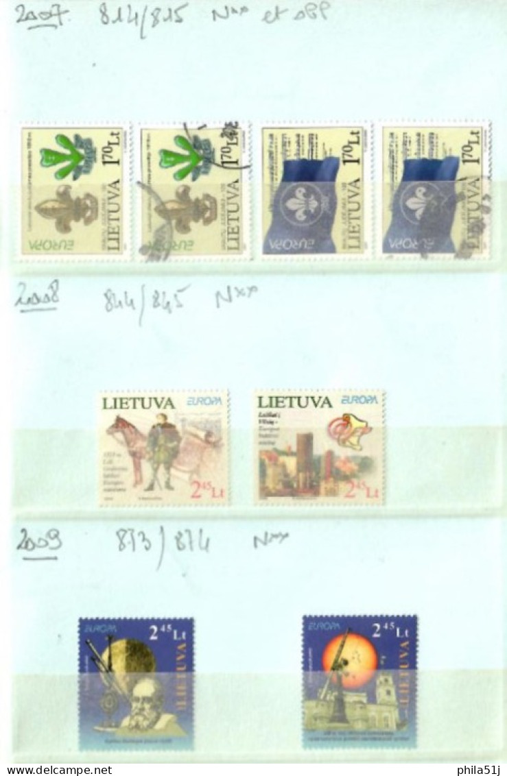 EUROPA  LITUANIE ---ANNEE 2001 à 2011 ---N** & OBL 1/3 DE COTE - Colecciones