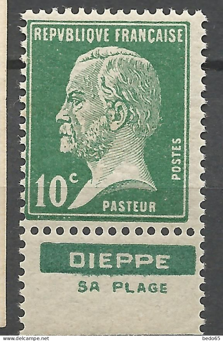 PASTEUR N° 170 Pub DIEPPE NEUF** LUXE SANS CHARNIERE  / Hingeless / MNH - Unused Stamps