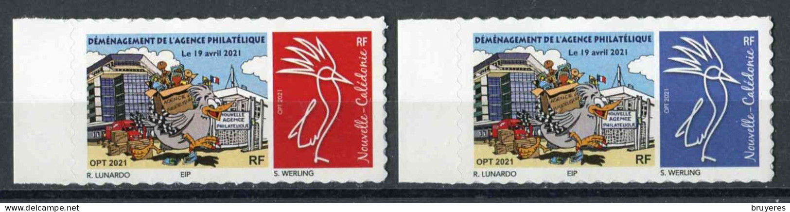 TIMBRES** De 2021 Adhésifs En Bord De Feuille De NOUVELLE-CALEDONIE "DEMENAGEMENT DE L'AGENCE PHILATELIQUE " - Unused Stamps