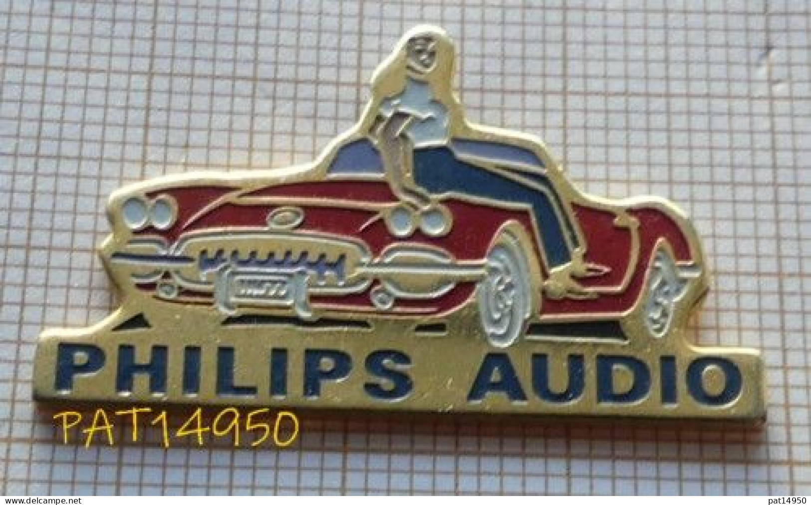 PAT14950 CHEVROLET CORVETTE ROUGE PHILIPS AUDIO PIN-UP AUTORADIO - Corvette