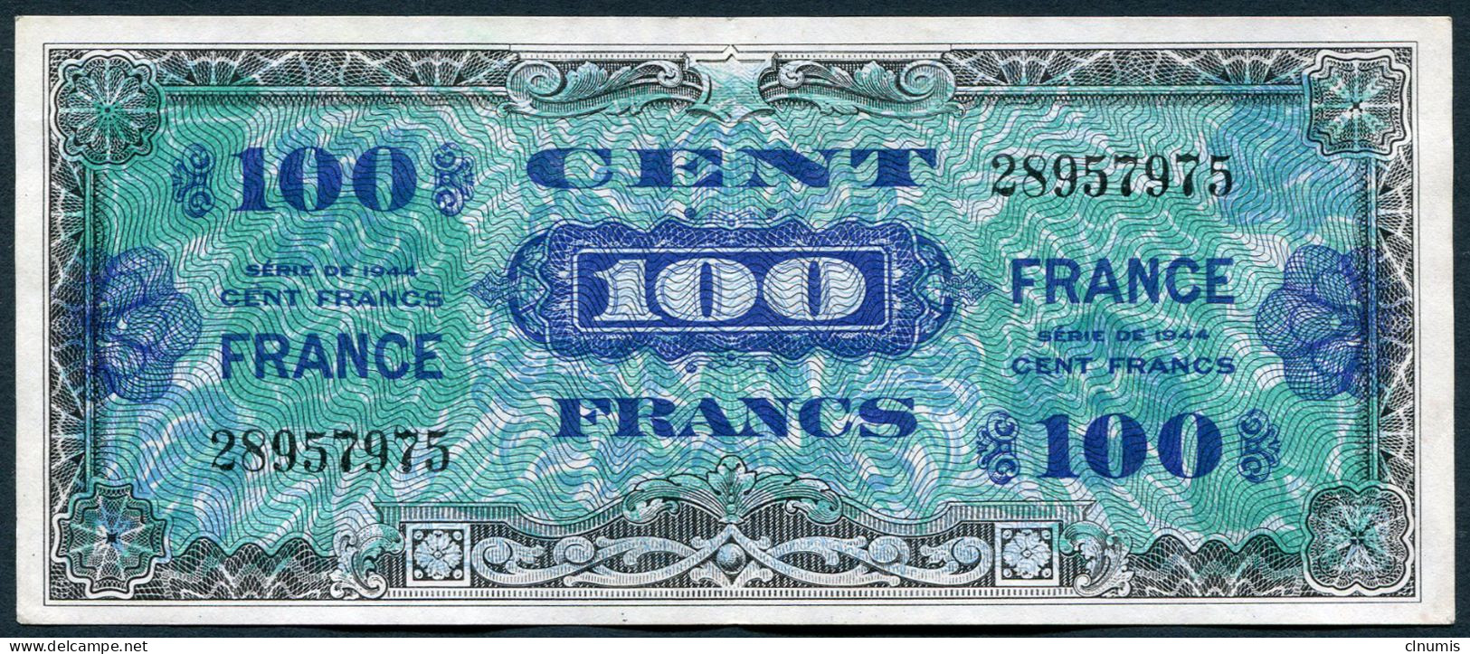 100 Francs FRANCE, 1945, Sans Série, N° 28957975 - 1945 Verso France