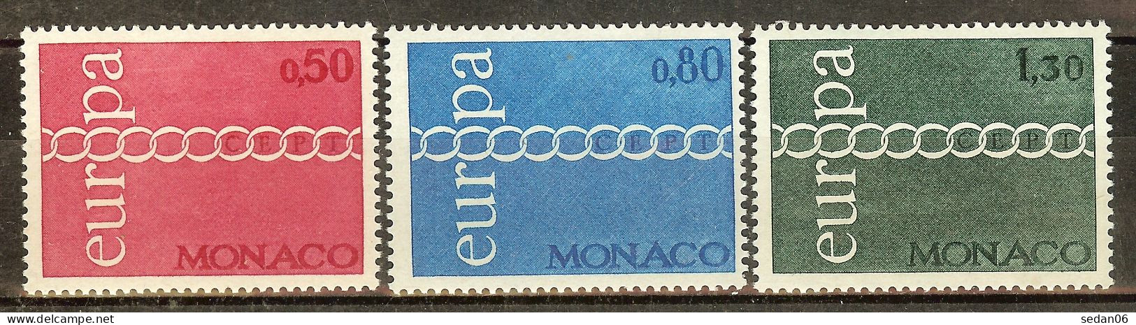 MONACO N°863/865** (Europa 1971) - COTE 16.00 € - 1971